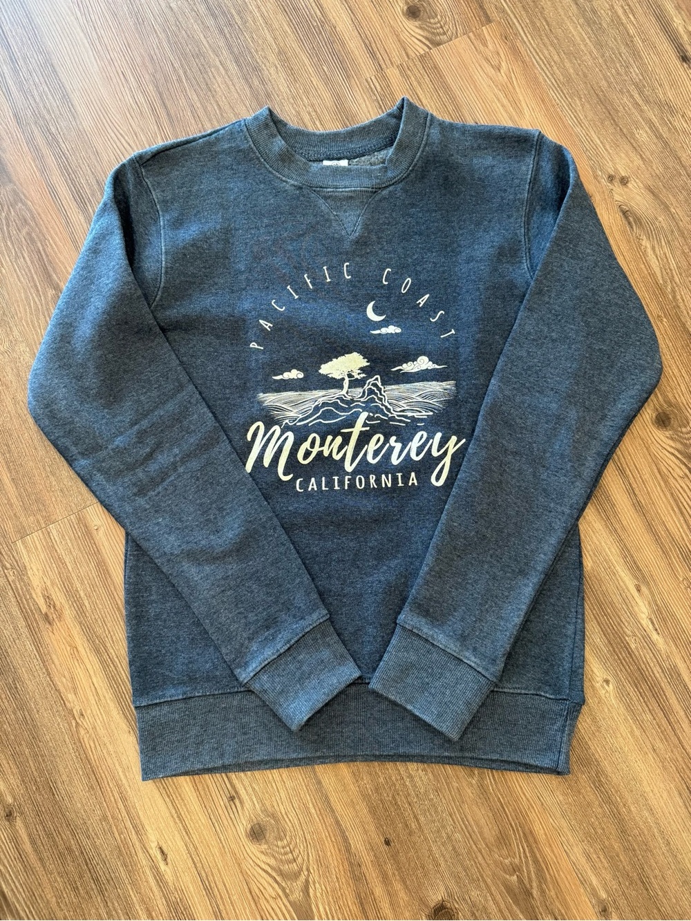 Monterey California Crewneck Sweatshirt Heathered Blue Size S